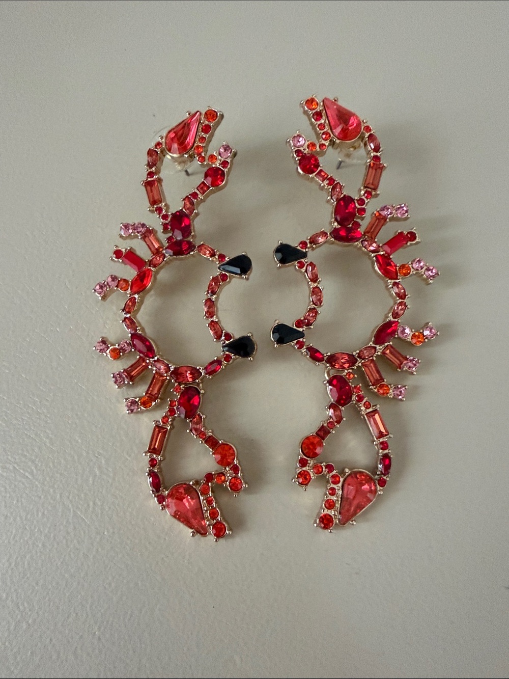 BaubleBar Multitone Red and Pink Crystal Drop Earrings